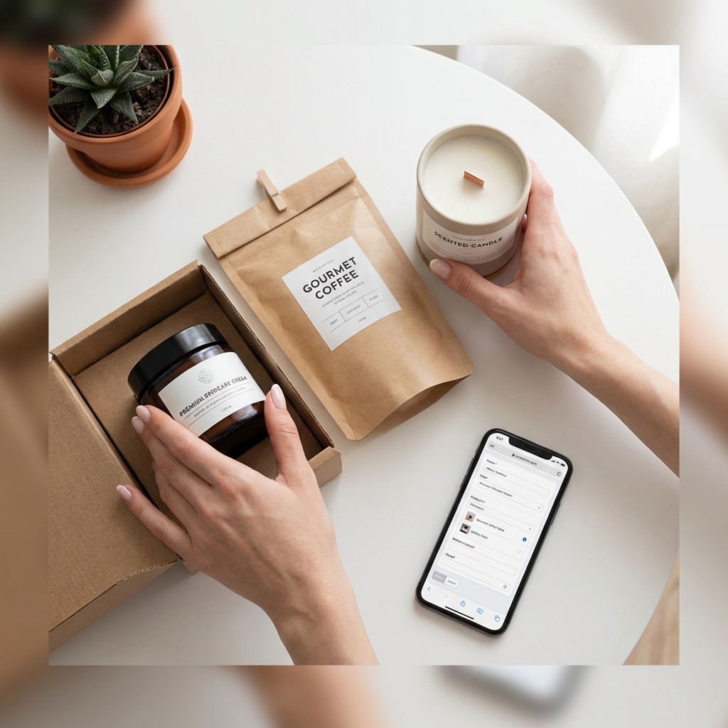 Products being quality-checked and unboxed